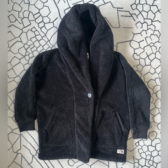 North Face Sherpa Fleece Hooded Jacket - Picture 1 of 9